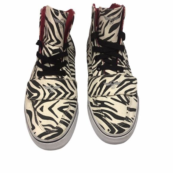 Men’s Creative Recreation Zebra Hi-tops - Picture 1 of 8